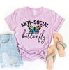 Anti-social Butterfly T-shirt by T-Shirt Crazed