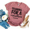 Training For a Marathon On Netflix T-shirt by T-Shirt Crazed