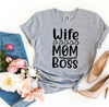 Wife Mom Boss T-shirt by T-Shirt Crazed