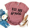 Rise And Sparkle T-shirt by T-Shirt Crazed