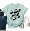 Peace Love Coffee T-shirt by T-Shirt Crazed