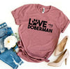 Love My Doberman T-Shirt by Furr Baby Gifts