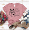 Easily Distracted By Cats & Books T-Shirt by Furr Baby Gifts