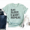 Eat Sleep Camp Repeat T-shirt by T-Shirt Crazed