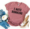 I Hate Running T-shirt by T-Shirt Crazed