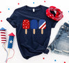 4th of July Popsicles T-shirt by T-Shirt Crazed