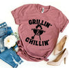 Grillin' And Chillin' T-shirt by T-Shirt Crazed