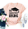 The Adventure Begins T-shirt by T-Shirt Crazed
