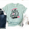 Lattes + Lipstick T-shirt by T-Shirt Crazed
