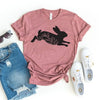 Floral Rabbit T-shirt by T-Shirt Crazed