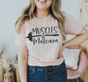 Muscles And Mascara T-shirt by T-Shirt Crazed