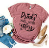 Drinks Well With Others T-shirt by T-Shirt Crazed