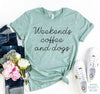 Weekends Coffee And Dogs T-shirt by T-Shirt Crazed