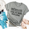 Introvert Social Distancing Professional T-shirt by T-Shirt Crazed