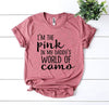I'm The Pink In My Daddy's World Of Camo T-shirt by T-Shirt Crazed