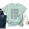 Pro Black Pro Brown T-shirt by T-Shirt Crazed