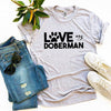 Love My Doberman T-Shirt by Furr Baby Gifts
