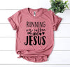 Running On Coffee And Jesus T-shirt by T-Shirt Crazed