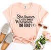 She Leaves a Little Sparkle T-shirt by T-Shirt Crazed