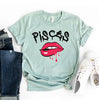 Pisces Lips T-shirt by T-Shirt Crazed