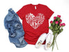 Love Heart T-Shirt by T-Shirt Crazed