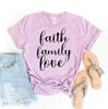 Faith Family Love T-shirt by T-Shirt Crazed