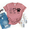 Peace Love Dogs T-shirt by Furr Baby Gifts