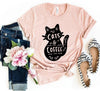 Cat And Coffee T-Shirt by Furr Baby Gifts