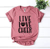 Live Love Cheer T-shirt by T-Shirt Crazed