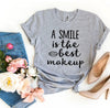 A Smile Is The Best Makeup T-Shirt by T-Shirt Crazed