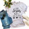 I Love Jesus But I Cuss a Little T-shirt by T-Shirt Crazed