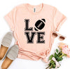 Love Football T-shirt by T-Shirt Crazed