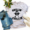 Grillin' And Chillin' T-shirt by T-Shirt Crazed