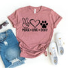 Peace Love Dogs T-shirt by T-Shirt Crazed