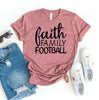 Faith Family Football T-shirt by T-Shirt Crazed