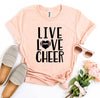 Live Love Cheer T-shirt by T-Shirt Crazed