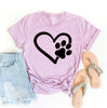 Paw Heart T-shirt by Furr Baby Gifts