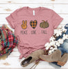 Peace Love Fall T-shirt by T-Shirt Crazed