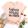 Fishing Makes Me Happy T-shirt by T-Shirt Crazed
