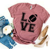 Love Football T-shirt by T-Shirt Crazed