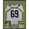 Framed Autographed/Signed David Bakhtiari 35x39 Green Bay White Football Jersey JSA COA by Hall of Fame Sports Memorabilia