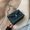 Dazzling Scrub Leather Designer Shoulder Bags For Women And Girls Luxury Chain Rivet Crossbody Bag - Female Small Handbags by Stevvex