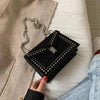 Dazzling Scrub Leather Designer Shoulder Bags For Women And Girls Luxury Chain Rivet Crossbody Bag - Female Small Handbags by Stevvex