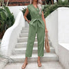 Women's High-Waist Cropped Strap Jumpsuit – 7 Colors S–XL by FitiqueFit
