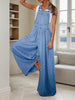 Women’s wide leg denim overalls by FitiqueFit