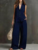 Women's Sleeveless Vest & Wide-Leg Pants Two-Piece Set – 10 Colors XS–3XL by FitiqueFit