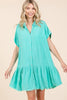 New Summer Linen Blend Button Down Shirt Mini Dress For Women – Fluttering, Casual, Timeless and Versatile Wardrobe Staple by Stevvex