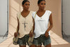 2-Pack Women's V-Neck Sleeveless Tank Tops – Loose Fit Casual Summer Beach Shirts by FitiqueFit