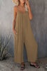 Women's Pleated Chest Cross-Strap Jumpsuit by FitiqueFit