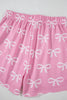 Bowknot Printed Notched T-Shirt and Shorts Set by Simply Love
